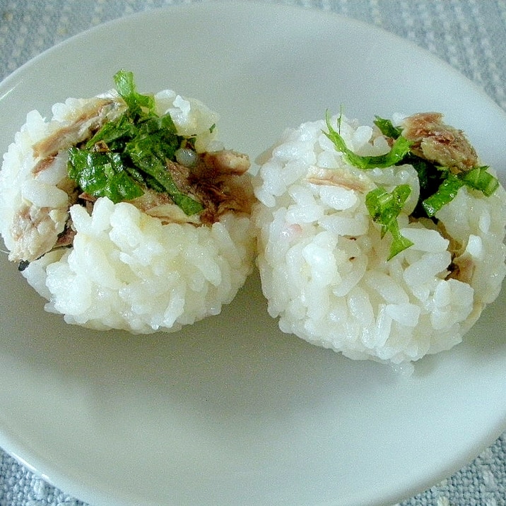 さんまの塩焼き入り！おつまみおにぎり中華風♪